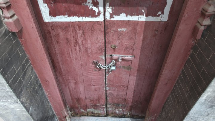 Red Wood Door 3D Model