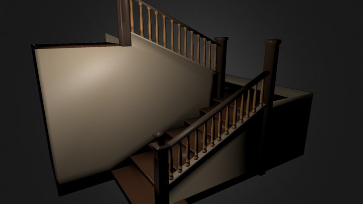 Escalera Antigua Hospesed 3D Model