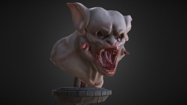 Werewolf Bust - Cyril Roquelaine 3D Model