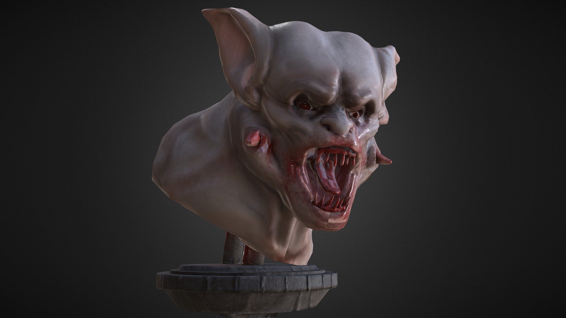 Werewolf Bust - Cyril Roquelaine — Sketchfab embed 3D viewer
