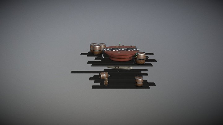 Pirate Diorama 3D Model