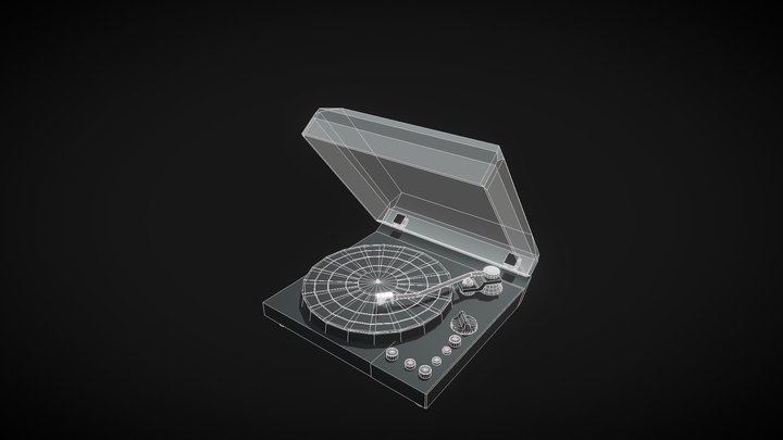 Vibe Vault Vinyl Player Completed 3D Model