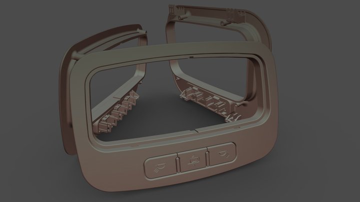 Car interior panel, overhead console 3D Model