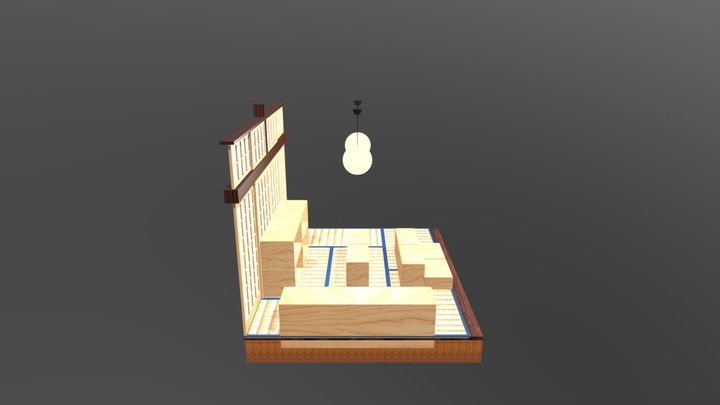 和室展示天井無し 3D Model