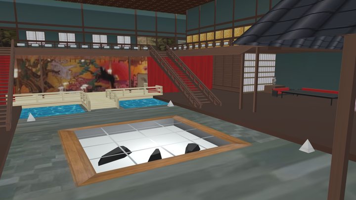 House of the Blue Leaves WIP 3D Model