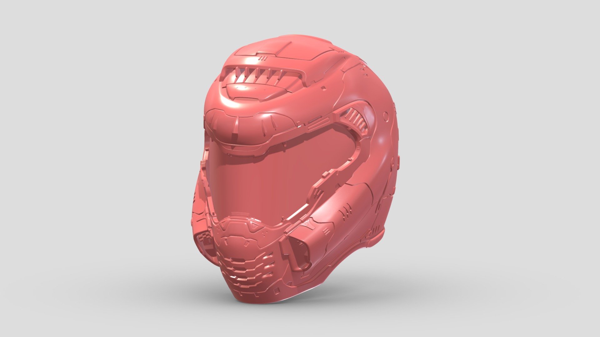 Doom Eternal Slayer Helmet 3d Print Buy Royalty Free 3d Model By