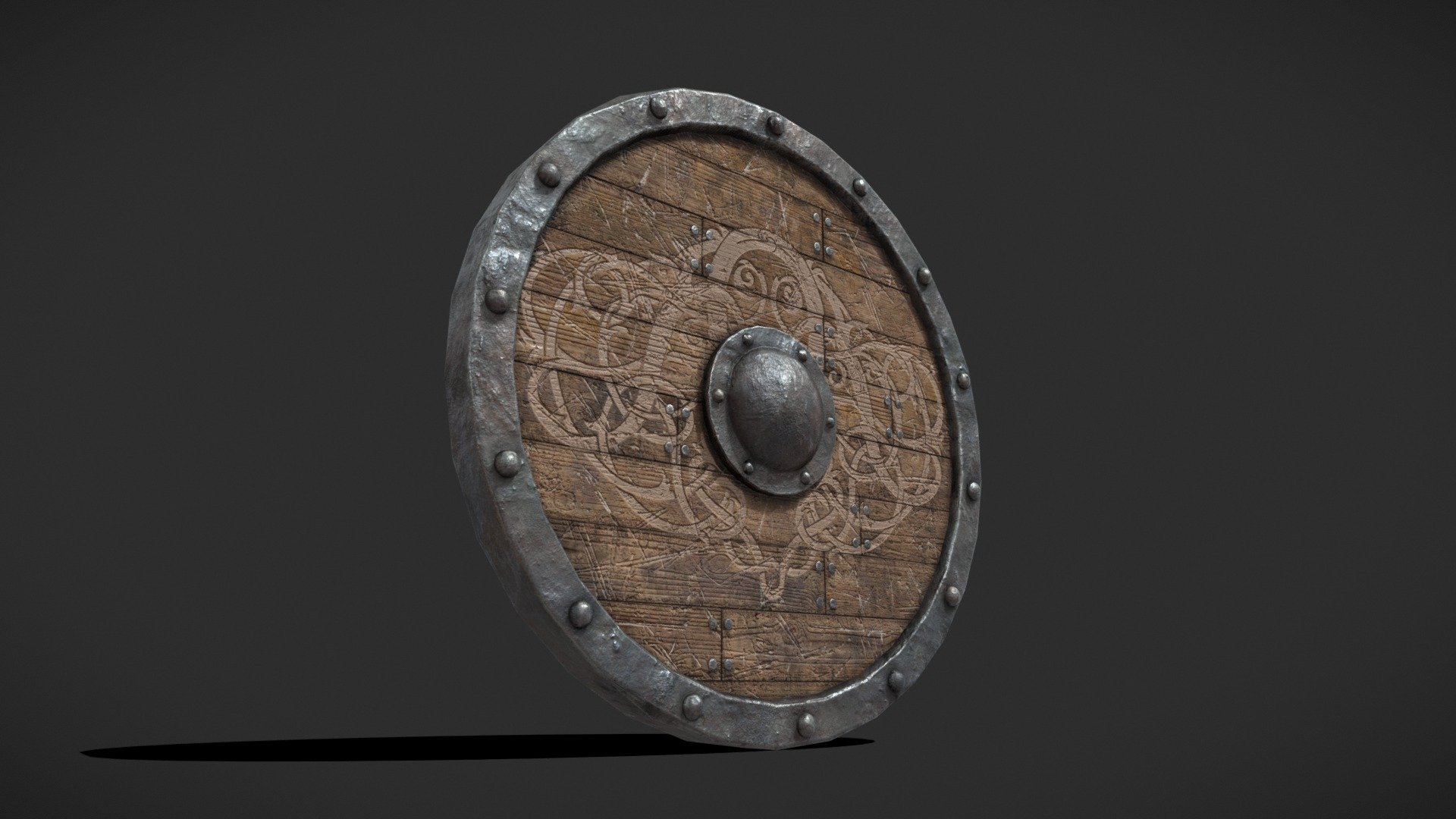 Viking Round Plank Shield - Buy Royalty Free 3D model by ...
