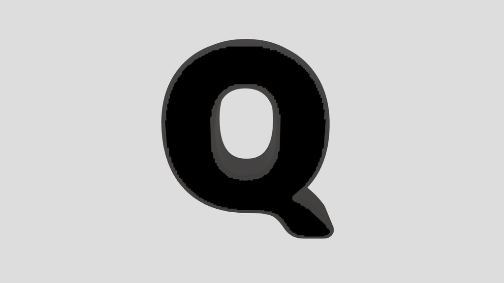 Q Letter Of Alphabet Stone Carved