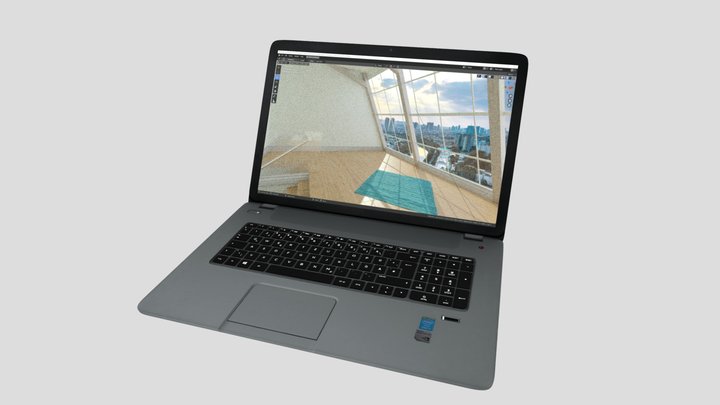 Laptop HP 3D Model