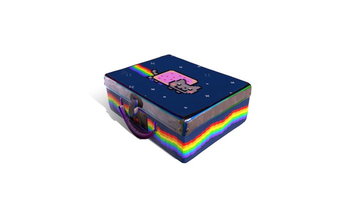 Nyan Cat Suitcase - #SuitcaseChallenge 3D Model