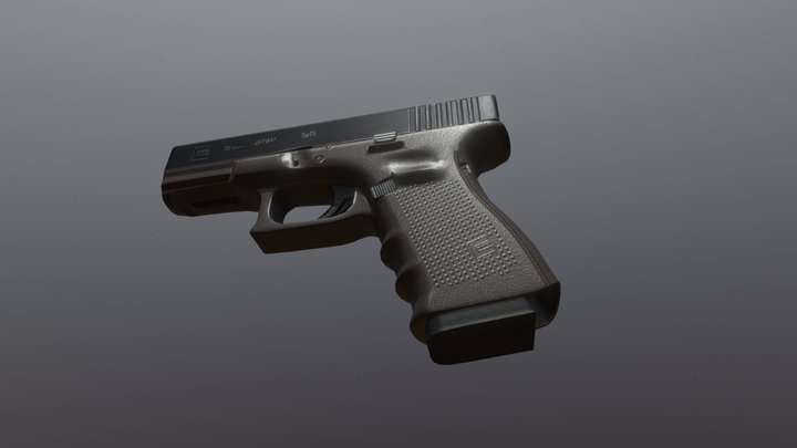 Glock 19 (GEN4) (Tan) 3D Model