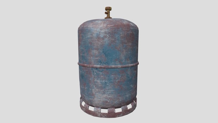 Moroccan Vintage Gas Bottle (Bota) 3D Model