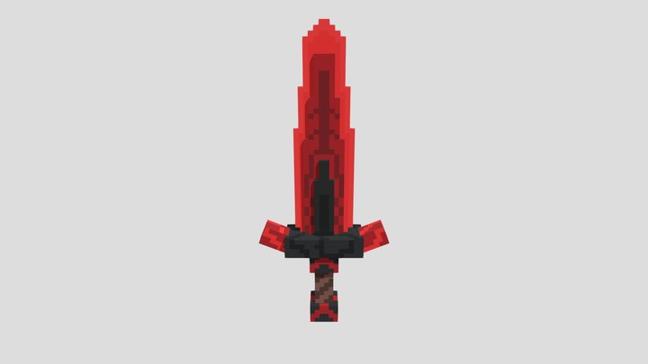 Minecraft Blood Sword 3D Model