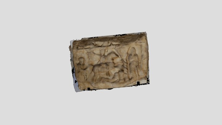 Relieve funerario romano de Jinete 3D Model