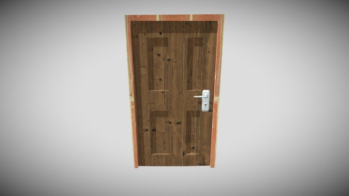 Wooden Door 3D Model