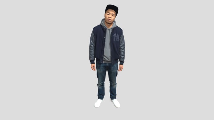 Navy Varsity Street Style – Modelo 3D gratuito STL