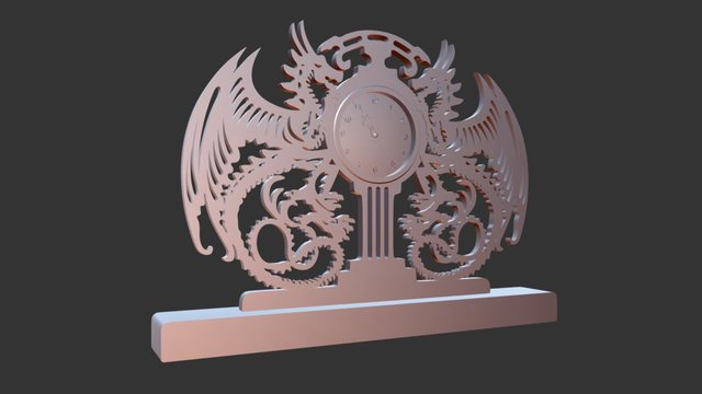 Dragons Clock 3D Model