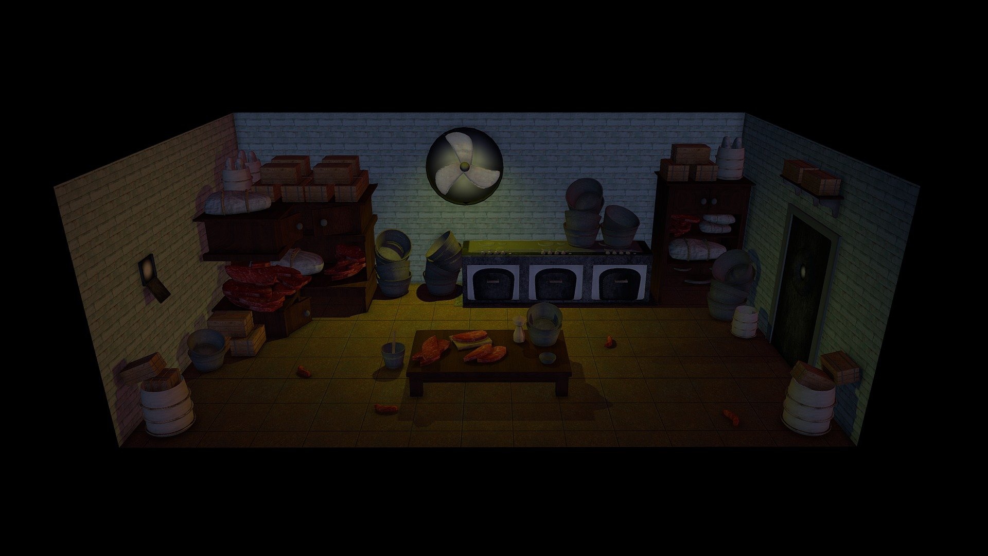 Little Nightmares Kitchen 3D model by DigitalAbyss [6627f32] Sketchfab
