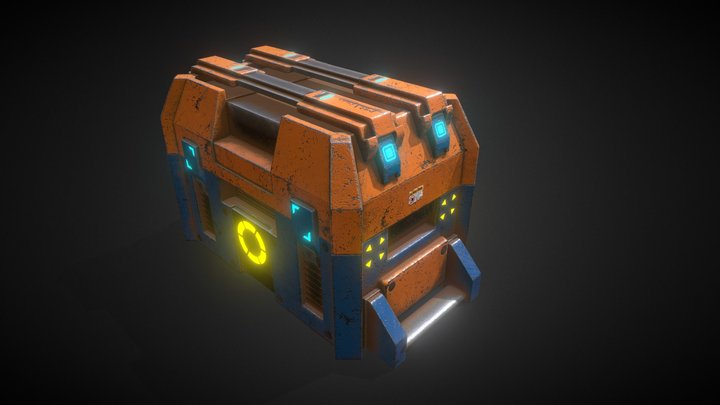 Box Scifi Crate 3D Model