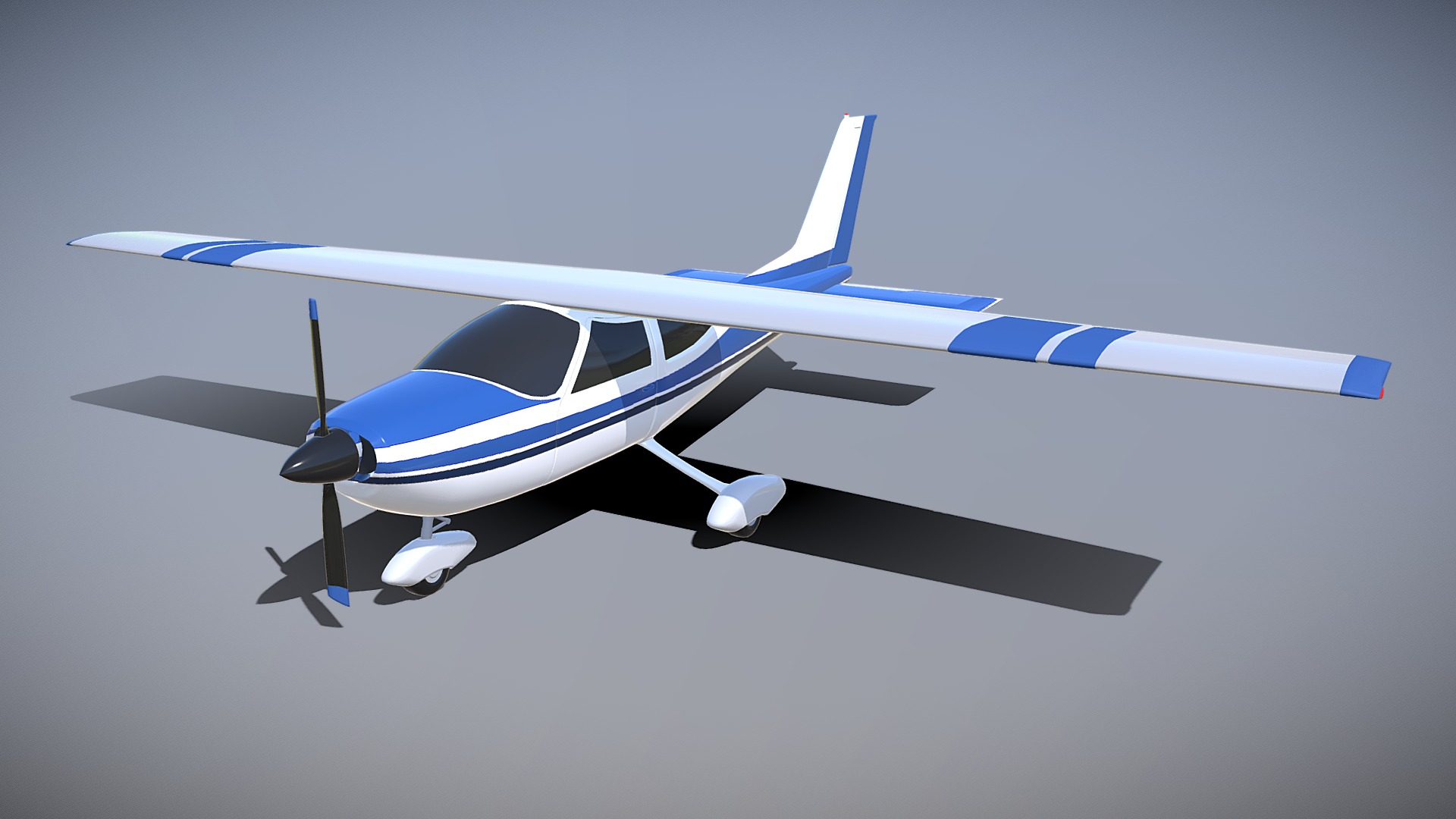 3D model Cessna Cardinal propeller plane - This is a 3D model of the Cessna Cardinal propeller plane. The 3D model is about a small airplane flying in the sky.