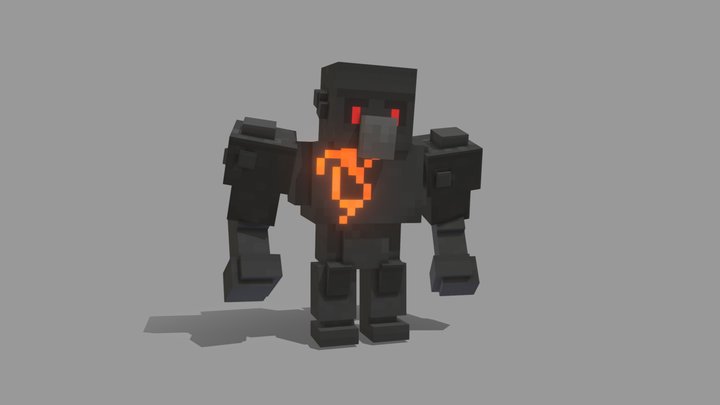 Minecraft - Netherite Golem 3D Model