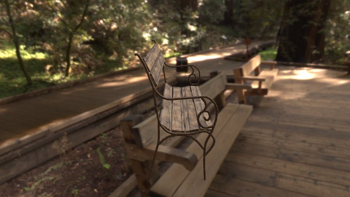 Old Bench 3D Model