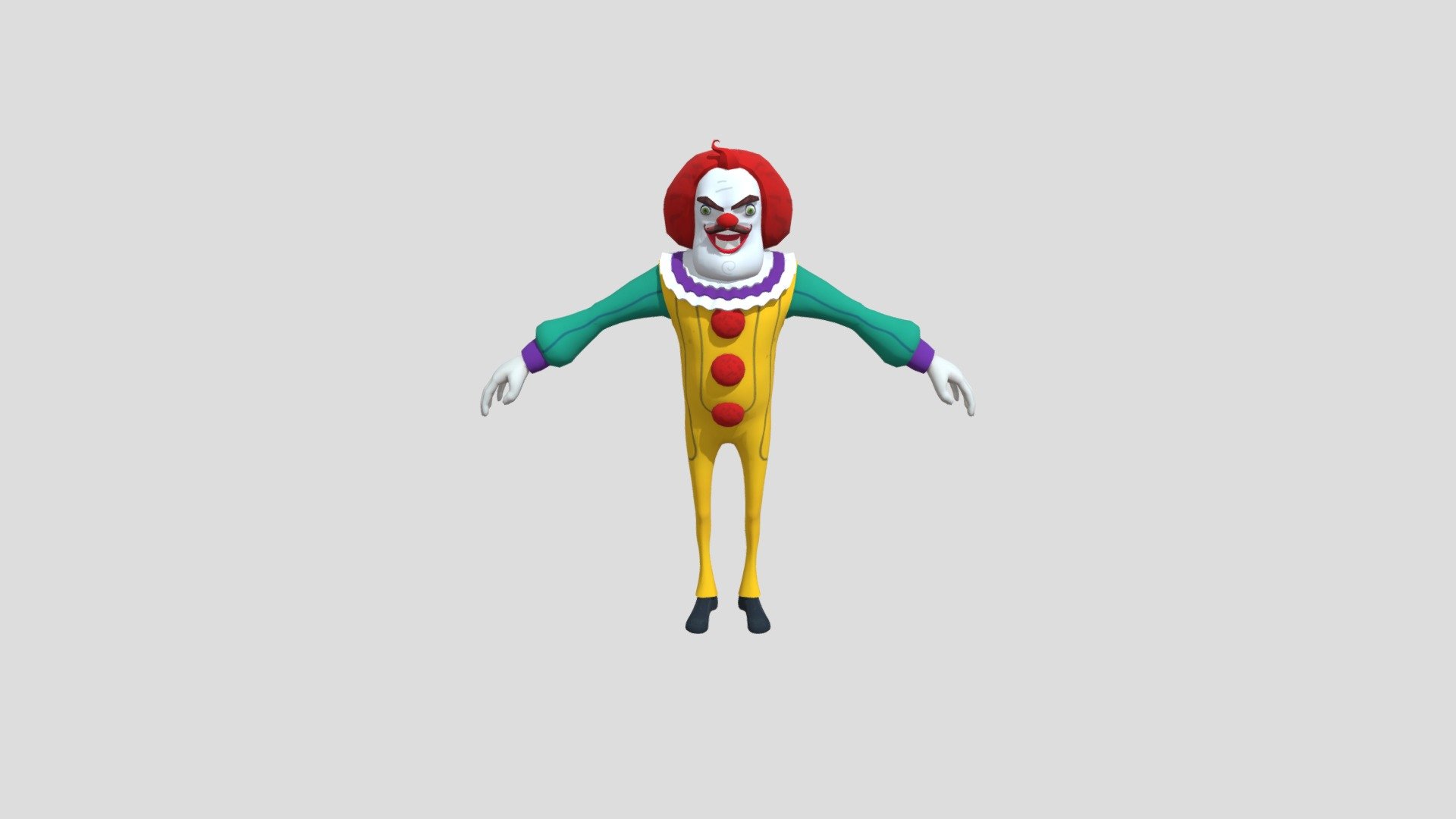 neighbor_Clown rigged