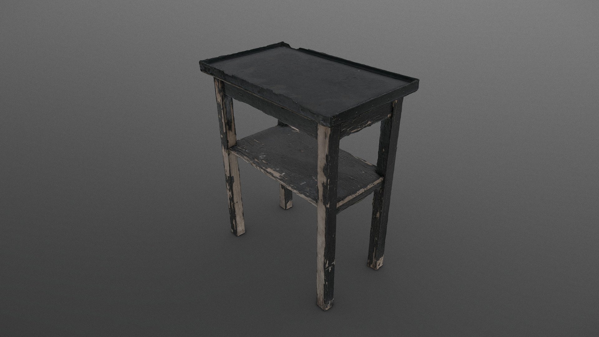 Rustic black table Download Free 3D model by axonite [662be11
