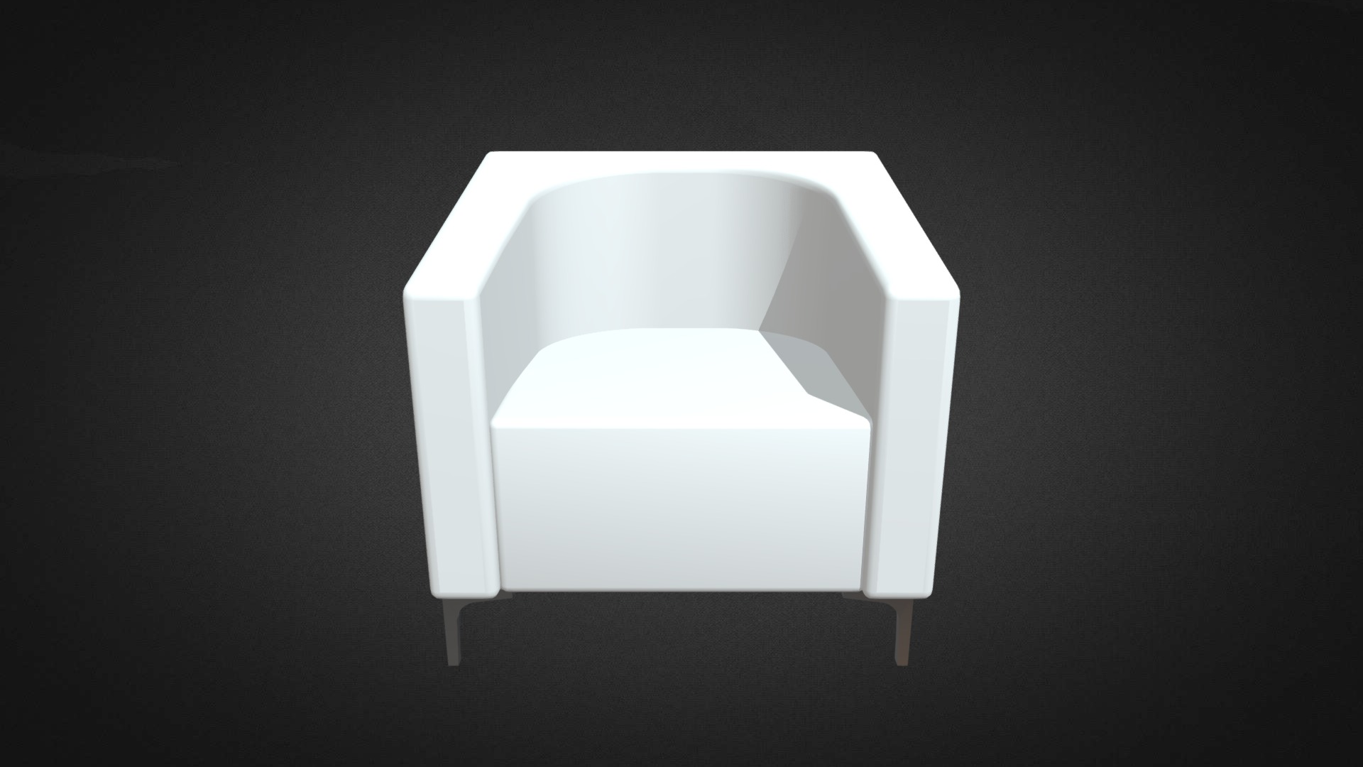 3D model Penta Chair Hire - This is a 3D model of the Penta Chair Hire. The 3D model is about a white square with a black background.