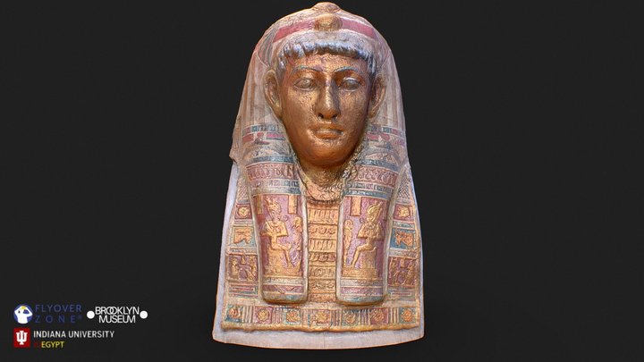 3D rendering of Mummy Mask of a Man
