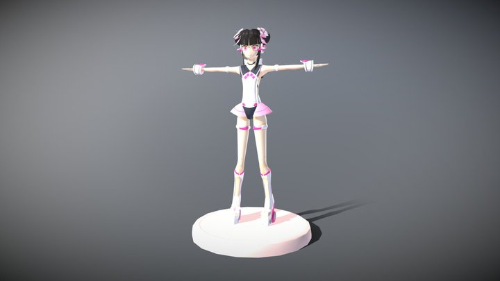Shirabe Tsukuyomi Summer Gear 3D Model