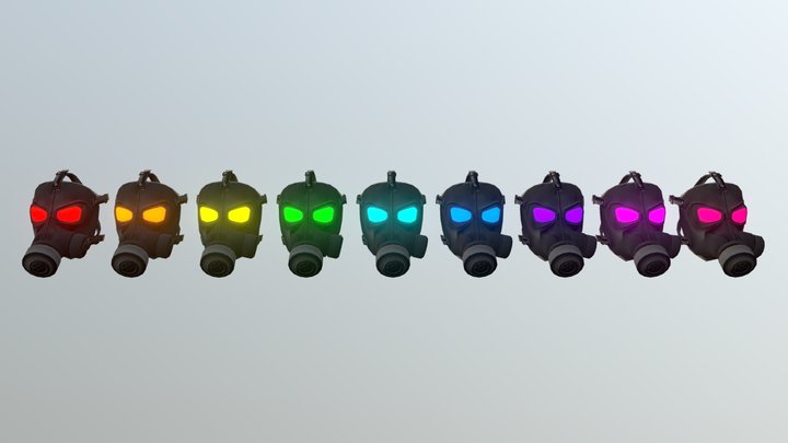 Gas Mask RGB (Astro Juggernaut) 3D Model