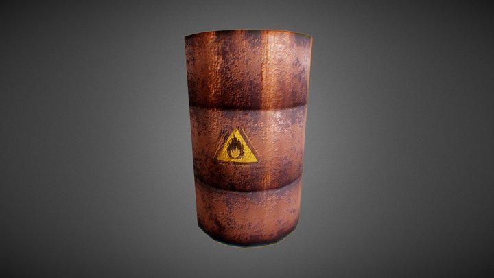 Oil Barrel 3D Model