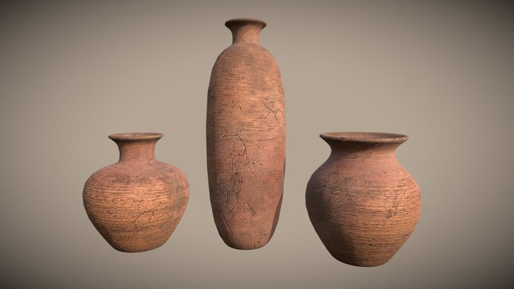 Antique Ceramic Pottery 3D Model