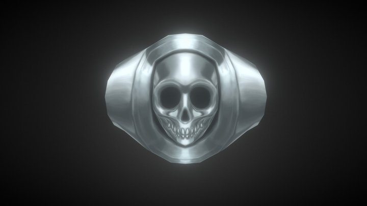 ring-skull design-hand painted 3D Model