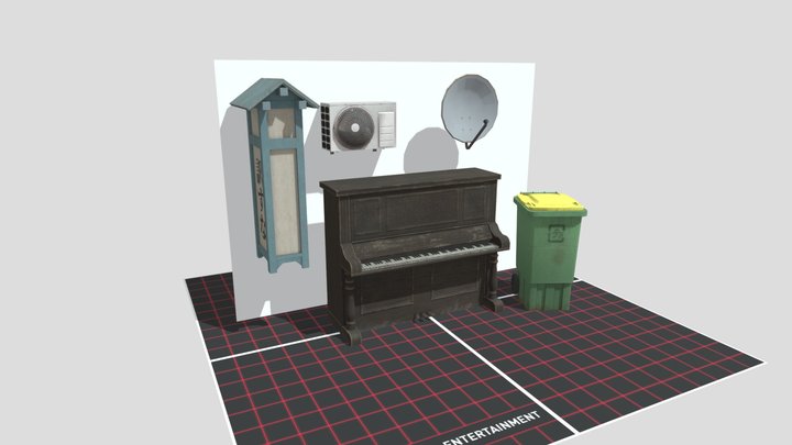DAE 5 Finished props - Tokyo 3D Model