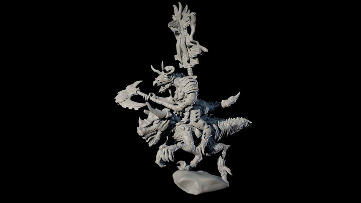 Lizard rider 3D Model