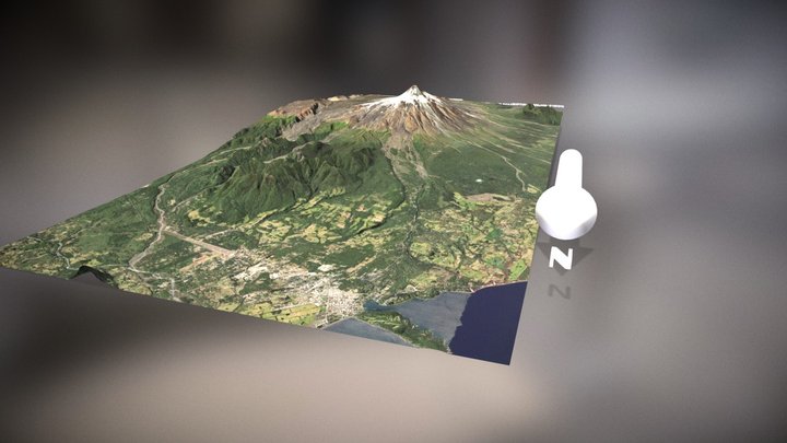 Vn. Villarrica, Chile 3D Model