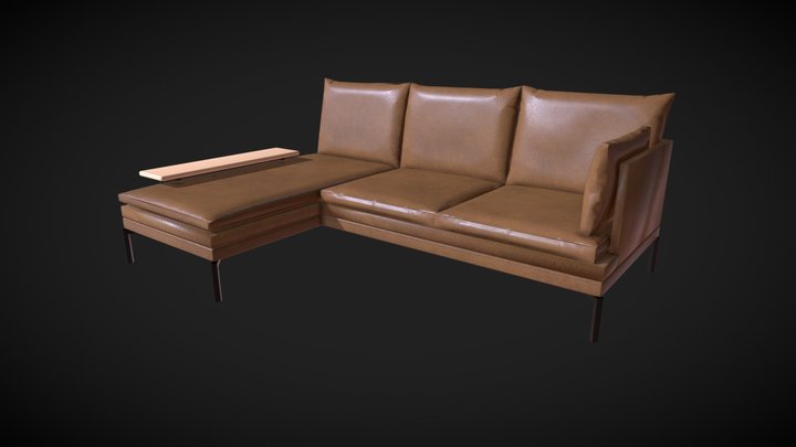 Leather Sofa/Couch 3D Model