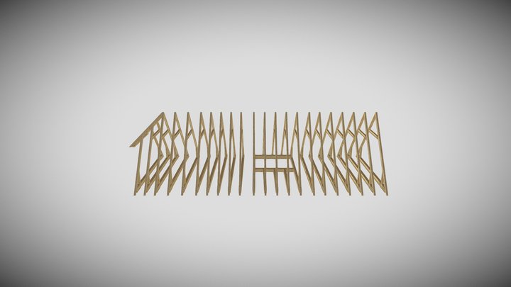 Kehlbalkendach mit Sparrenfussverbindern 3D Model