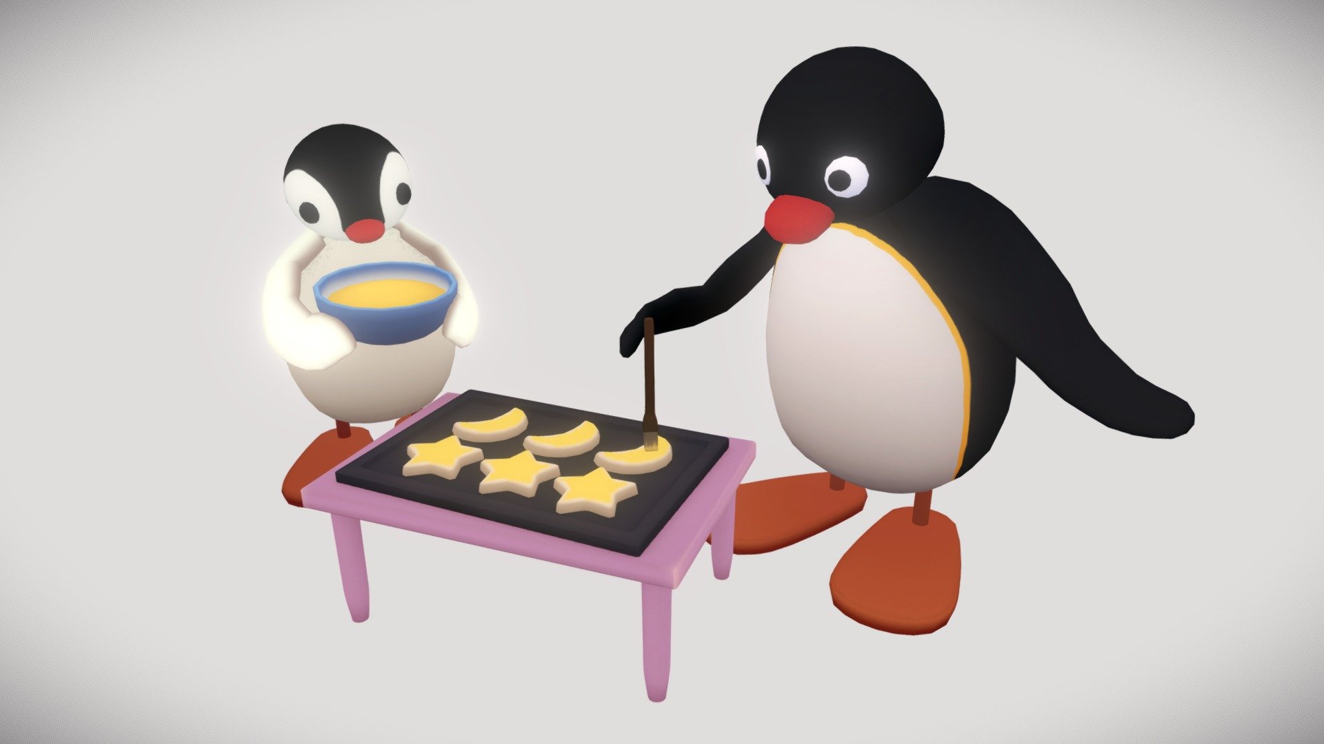 Pingu and Pinga baking cookies - Download Free 3D model by sunorchid321 ...