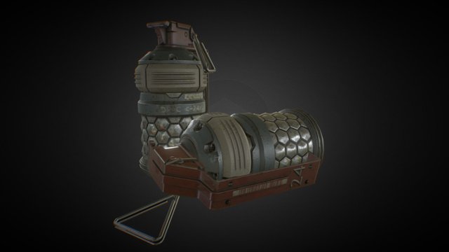 Sci-Fi Shield-granade 3D Model
