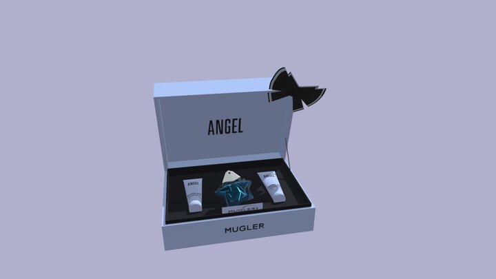 Mugler perfume and packaging 3D Model