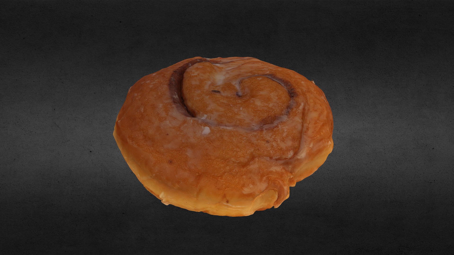 3D model Cinnamon Roll – Donut - This is a 3D model of the Cinnamon Roll - Donut. The 3D model is about a round orange pastry.