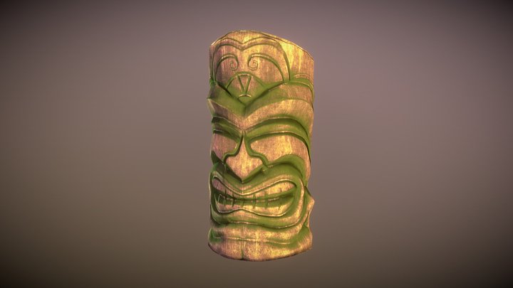 Wooden Totem 3D Model