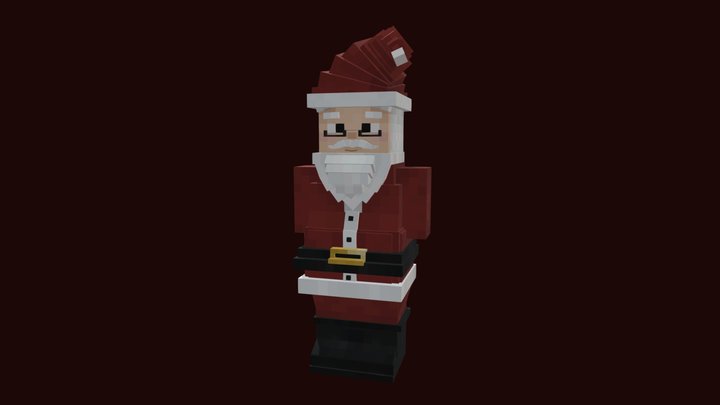 Minecraft NPC Santa 3D Model
