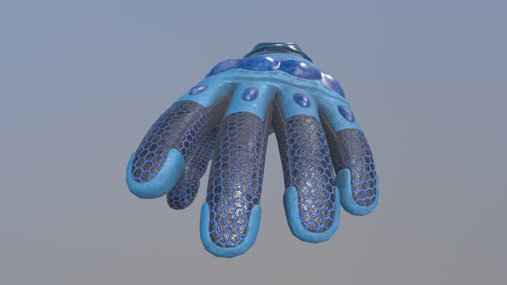 VR Tactical Gloves 8 3D Model