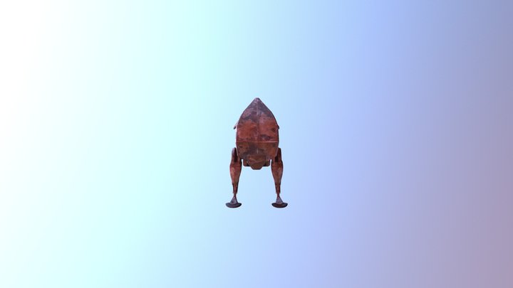 Robot Dino Defend (Got Attacked) 3D Model