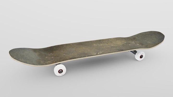 Rigged Skateboard for Cinema4D 3D Model