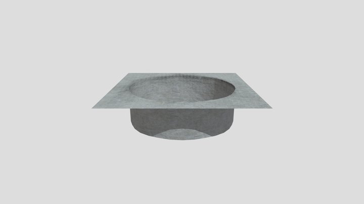 Concrete roof feature 3D Model